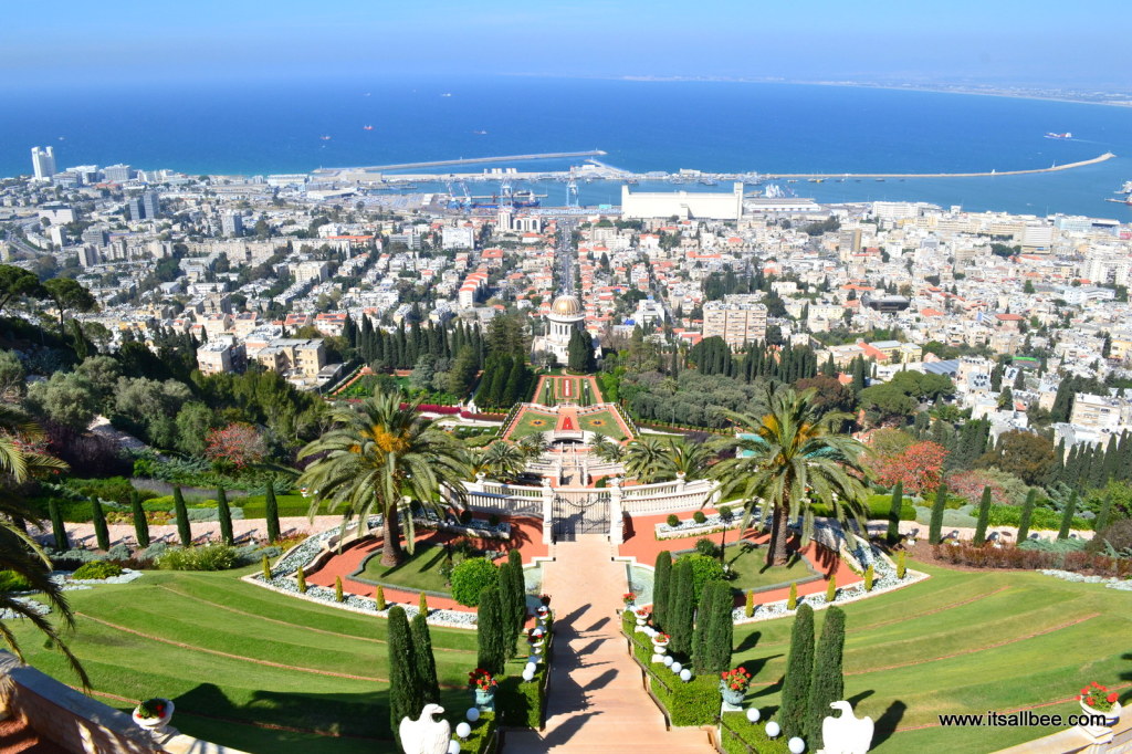 Haifa - Israel -View of Coastline from Ba'Hai Gardens